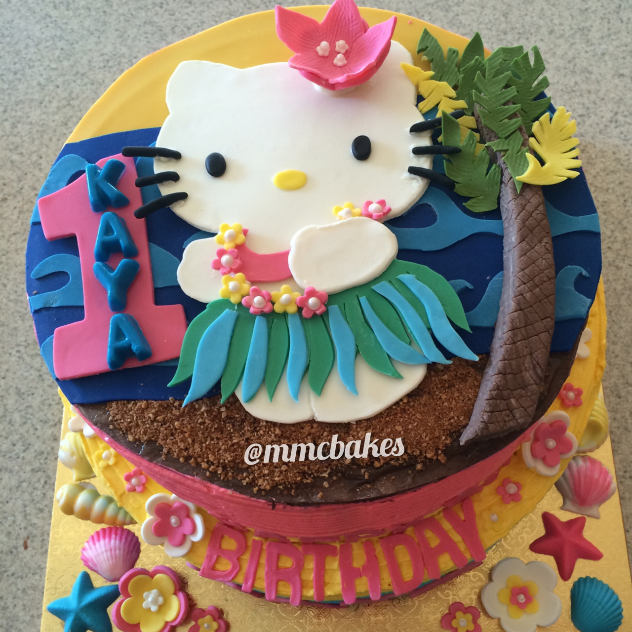 hello kitty luau cake mmcbakes – MMC Bakes